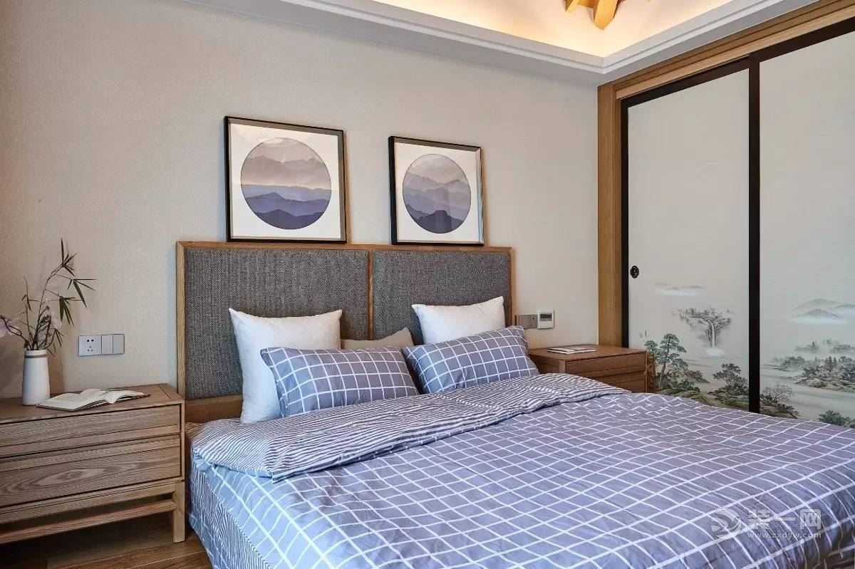 本地资讯 电视墙隐形门创意设计 大连135平米日式风格装修图    床头